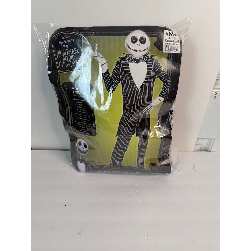 New Mens Nightmare Before Christmas Jack Skellington Costume Standard Size